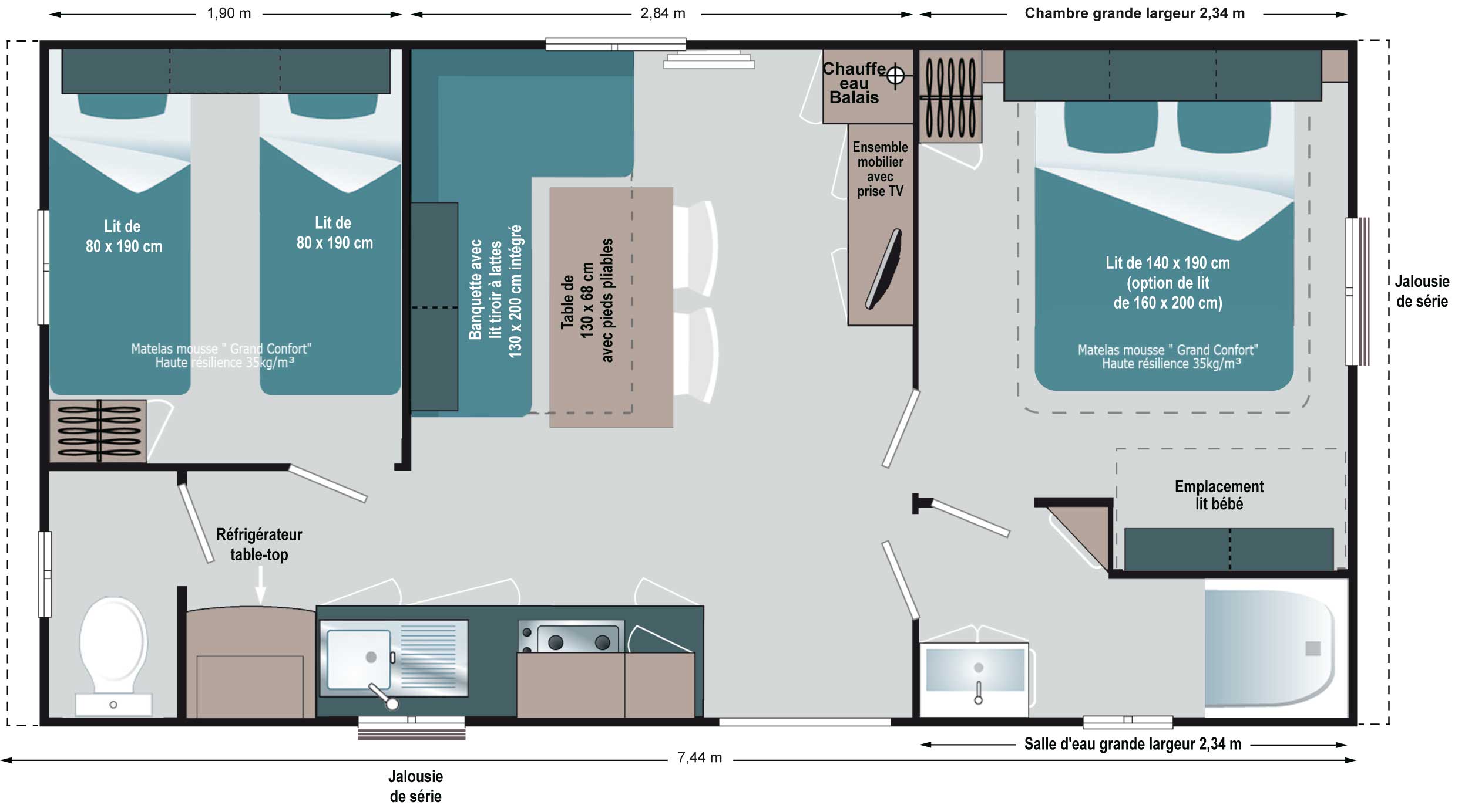 image du plan mobil home super mercure au camping marlice